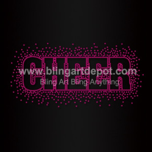 Cheer Rhinestone Iron On Transfers